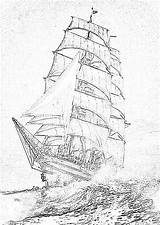 Coloring Ships Pages Sailing Tall Filminspector sketch template