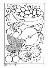 Obst Malvorlage Frutas sketch template