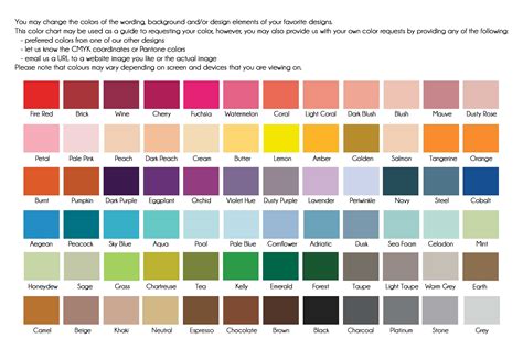 emmy designs   colour chart
