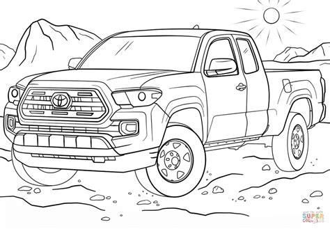 toyota tacoma coloring page  printable coloring pages