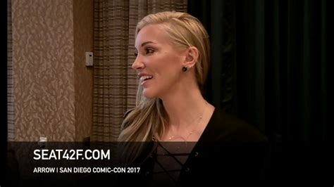 katie cassidy arrow interview comic con hd youtube