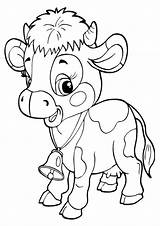 Cow Coloring Pages Adults Printable Getcolorings Cute Color Book Print sketch template