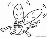 Artus Ausmalen Ausmalbild Fliege Ameisen sketch template