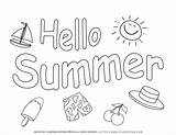 Coloring Summer Pages Hello Happy Colouring Kids Choose Board sketch template