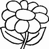 Coloring Pages Flowers Flower Large Sheets Print Kids Drawing Visit Easy sketch template