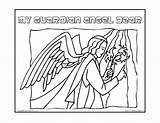 Guardian Angel Coloring Getcolorings sketch template
