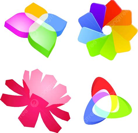 floral logo elements illustration graphic logo vector illustration