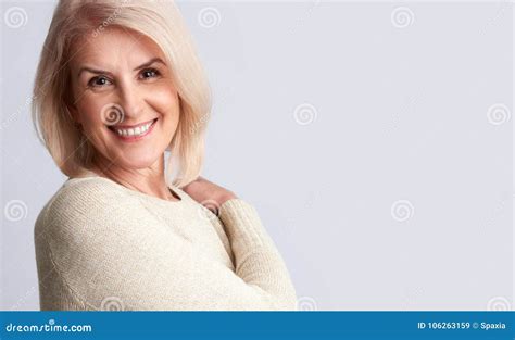 smiling  woman anti aging concept stock image image  senior