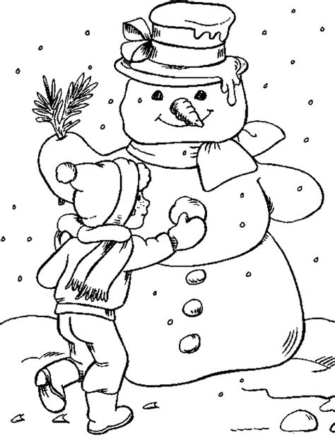 christmas snowmen coloring child coloring