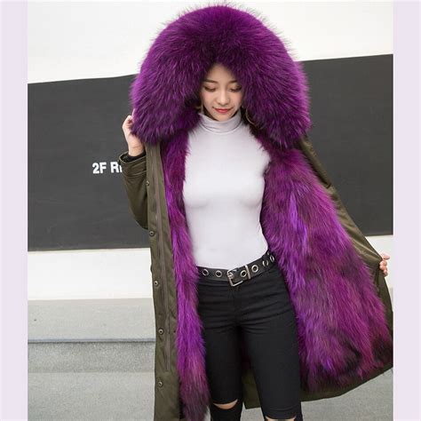 Winter Real Parker Fur Fashion Parka Coat 2018 High Grade Raccoon