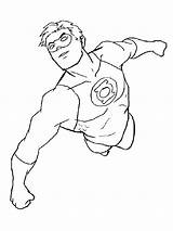 Green Lantern Coloring Pages Lego Getdrawings sketch template