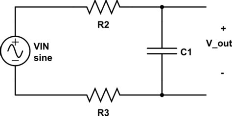 Cutoff Frequency Of Low Pass Filter With Two Resistors Differential