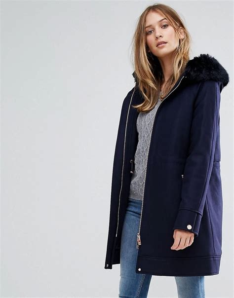 asos ted baker ted baker wool parka navy adorewecom ted baker fashion latest fashion