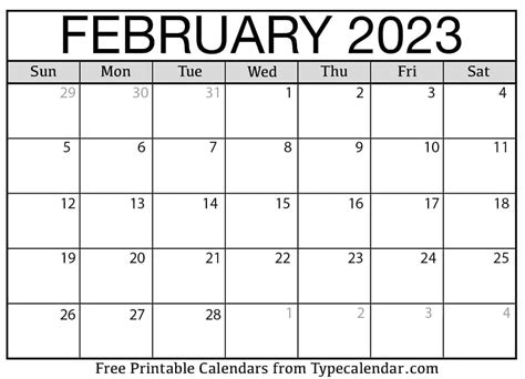 printable calendar  feb   calender  update