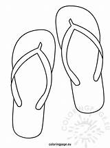 Flip Flop Coloring Flops Pages Clipart Printable Outline Patterns Template Summer Pattern Drawing Crafts Colouring Board Coloringpage Eu Beach Tongs sketch template
