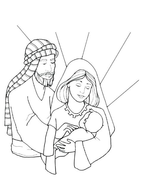 holy family coloring page  getcoloringscom  printable