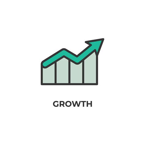 vector sign  growth symbol  isolated   white background icon