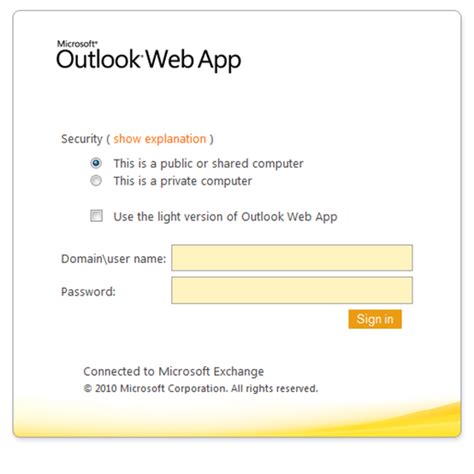 outlook web access server url unbrickid