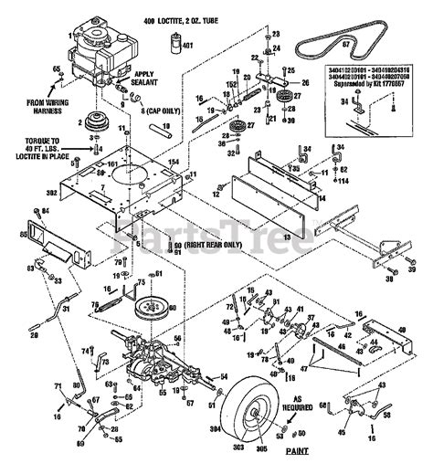 troy bilt  troy bilt  wide cut walk  mower sn original drive assembly parts
