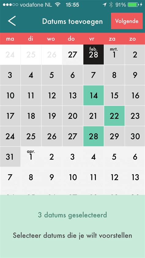 wepopp voor iphone  simpele nederlandstalige datumprikker