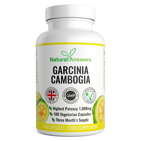 garcinia cambogia 1000mg 180 capsules natural answers