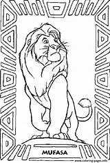 Coloring Mufasa Lion King Pages Printable Kids Disney Characters Character Color Print Info sketch template