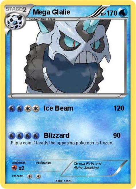 Pokémon Mega Glalie 3 3 Ice Beam My Pokemon Card