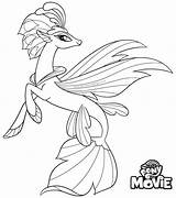 Coloring Pony Little Pages Movie Queen Mermaid Printable Novo Color Seapony Scribblefun Colouring Print Orchard Disney Horse Sheets Choose Board sketch template