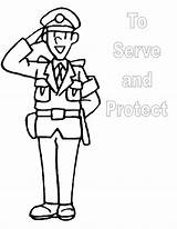 Coloring Pages Swat Officer Template Sketch sketch template