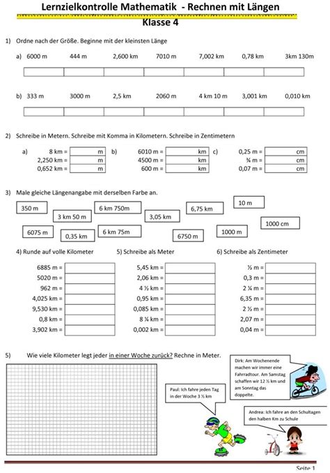 klassenarbeit zu groessen und masseinheiten lernen tipps