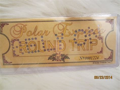 polar express rely  hole punched  trip keepsake ticket