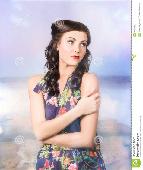 Stylish Vogue Model In The Great Outdoors Stock Image