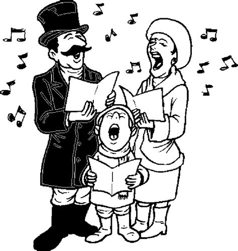 christmas caroling coloring pages  kids updated