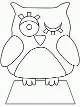 Coloring Bricolage Owl4 Birds Animals Pages sketch template