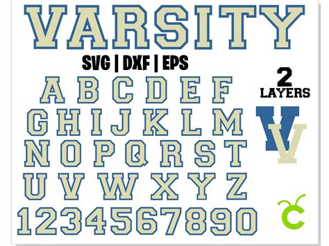 varsity font svg pictures  svg files silhouette  cricut cutting files