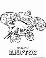Eruptor Skylanders Coloring Lightcore Giants Fire Pages Printable sketch template