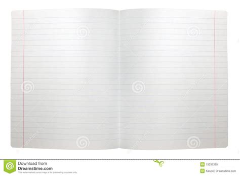 spread double sheet open seamless lined note paper stock image image