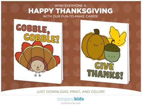 downloadable printable thanksgiving day cards  kids classy mommy