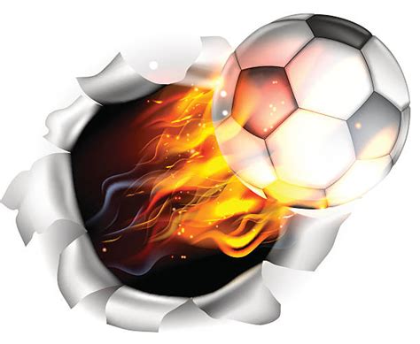 Drawing Of A Soccer Balls On Fire Illustrations Royalty Free Vector