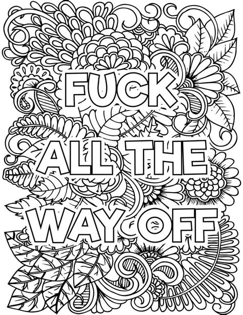 adult coloring swear words words coloring book quote coloring pages