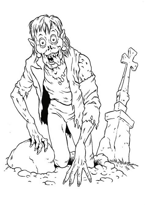 zombie apocalypse monster coloring page color luna