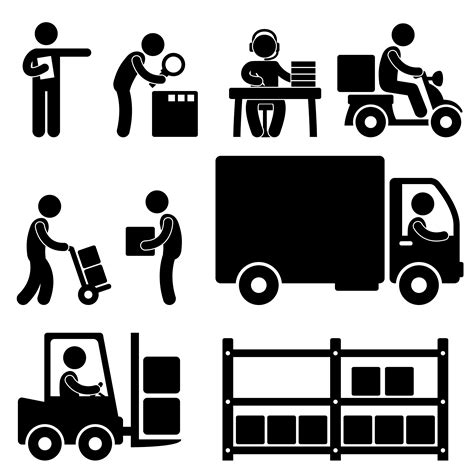 logistiklager lieferung versand symbol piktogramm  kostenlos vector clipart graphics