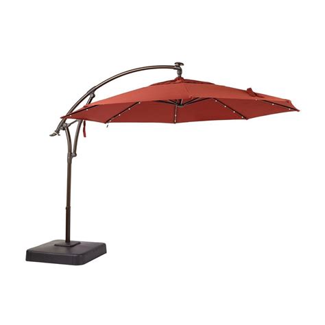 upc   ft led offset patio umbrella  sunbrella henna upcitemdbcom