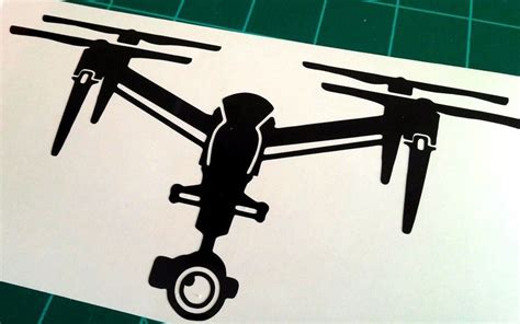 dji inspire  drone decal detailed quad uav sticker car window die cut