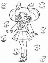 Sailor Moon Coloring Mini Pages Chibi Para Rini Popular Tsukino Library Gif Coloringhome sketch template