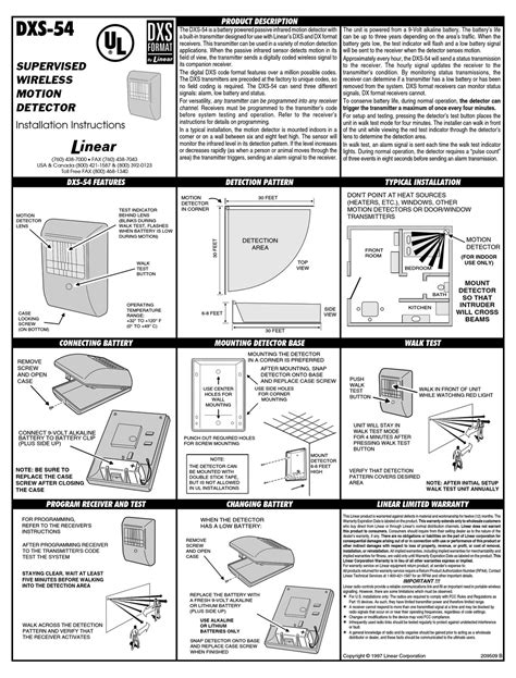 linear dxs  installation instructions   manualslib