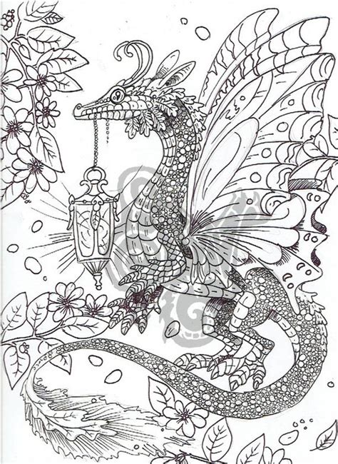 dragon coloring pages  adults  printable ptv