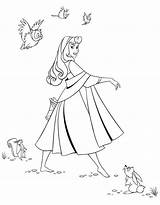 Coloring Sleeping Princess Beauty Pages Disney Popular sketch template