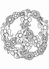 Coloring Peace Pages Sign Printable Flowers Flower Adult Adults Mandala Sheets Symbol Kids Simple Choose Board Getcoloringpages Popular Books sketch template
