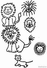 Lion Coloring Face Pages 2125 Views sketch template